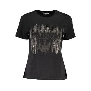 Schickes Baumwoll-T-Shirt mit Rundhalsausschnitt und Kontrast