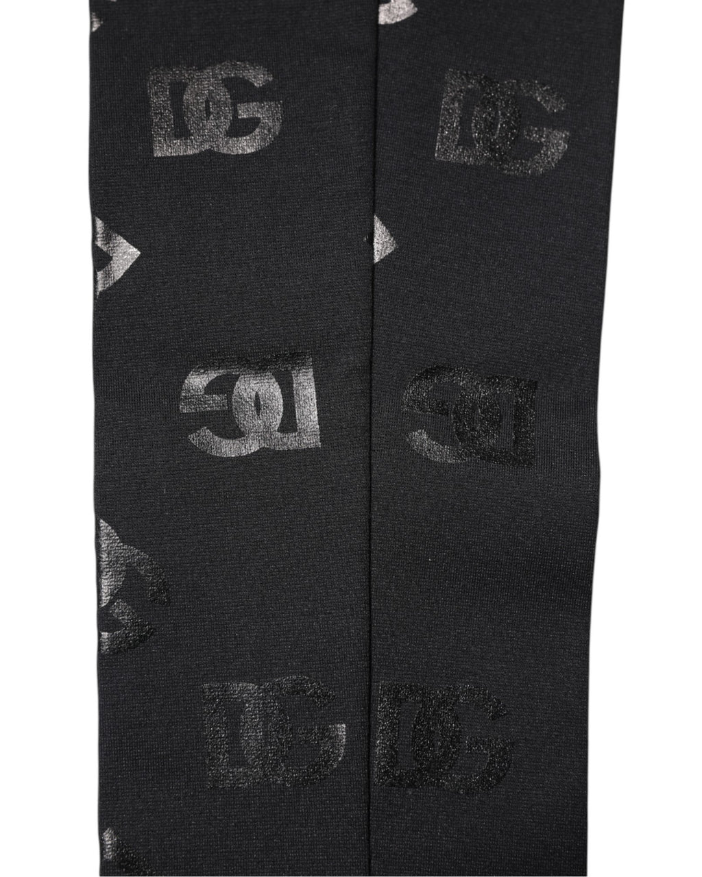 Schwarze Stretch-Armstulpen aus Wolle mit DG-Logo und Monogramm