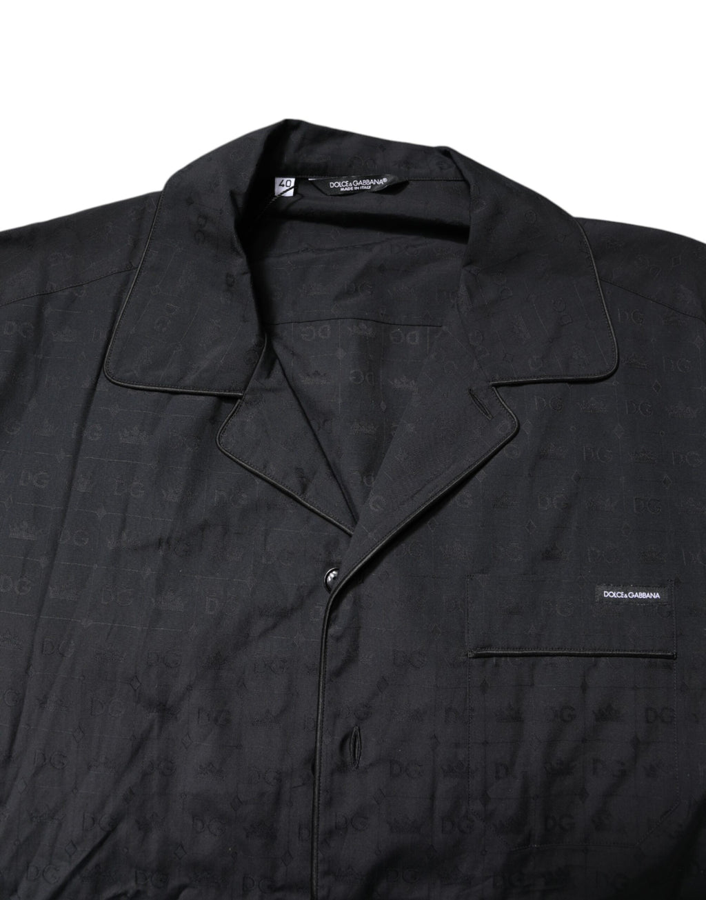 Schwarzes Pyjama-Set aus Baumwolle für Herren