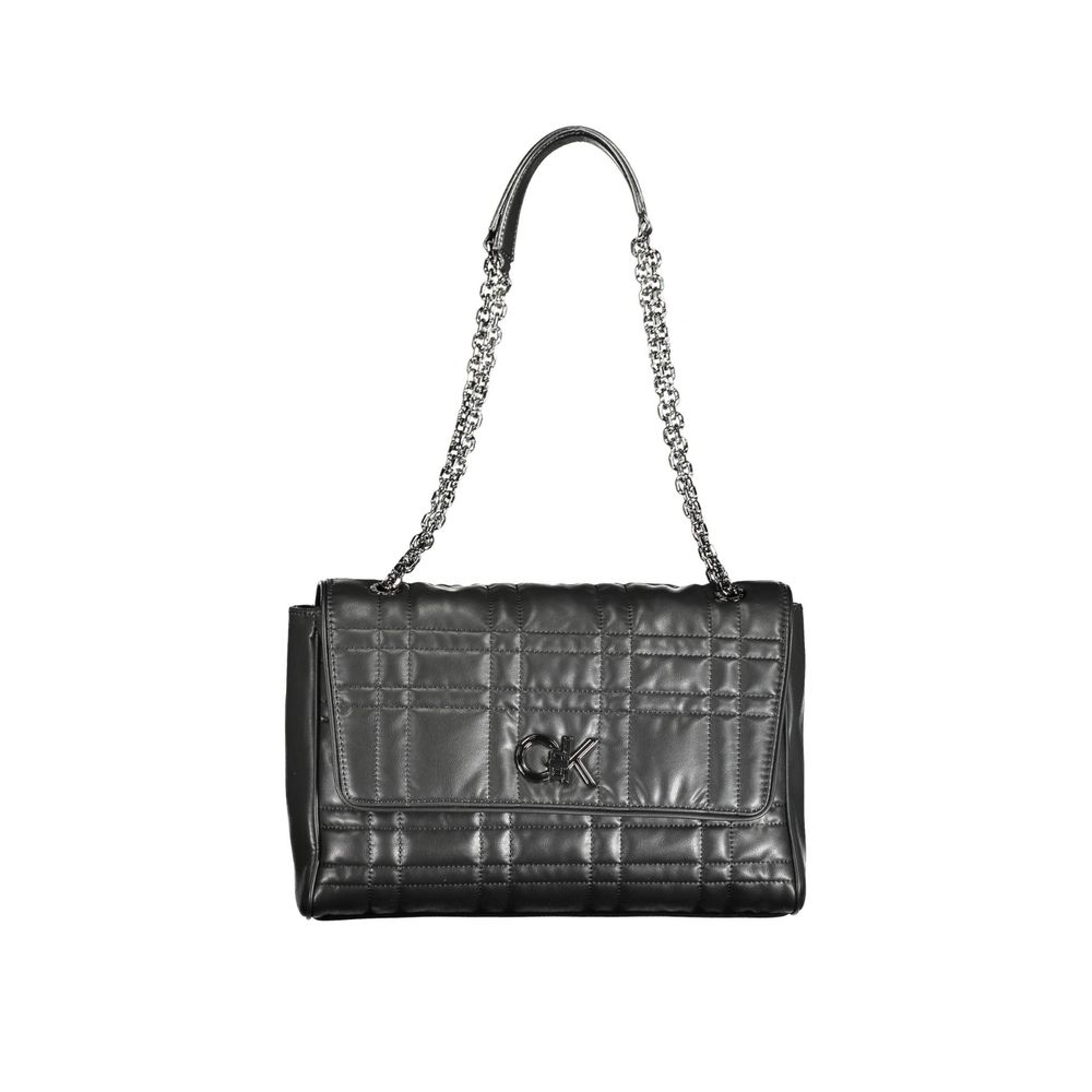 Schwarze Polyester Damen Handtasche