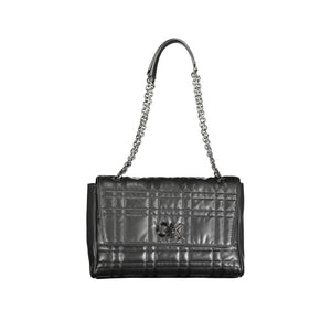 Schwarze Polyester Damen Handtasche