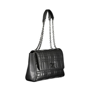 Schwarze Polyester Damen Handtasche