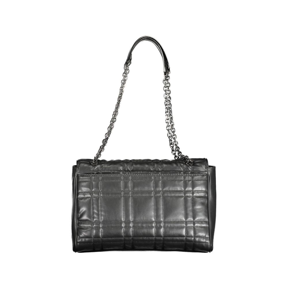 Schwarze Polyester Damen Handtasche