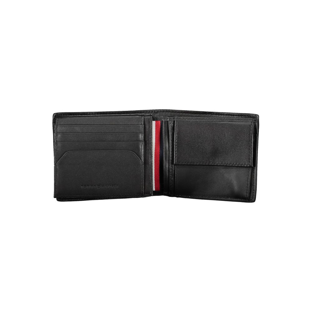 Schwarzes Leder Herren Portemonnaie