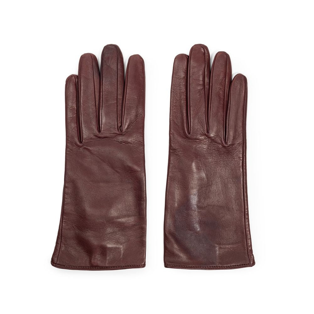 Burgunderroter Lederhandschuh