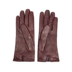 Burgunderroter Lederhandschuh