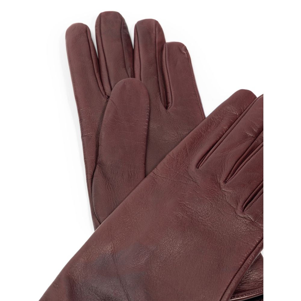 Burgunderroter Lederhandschuh