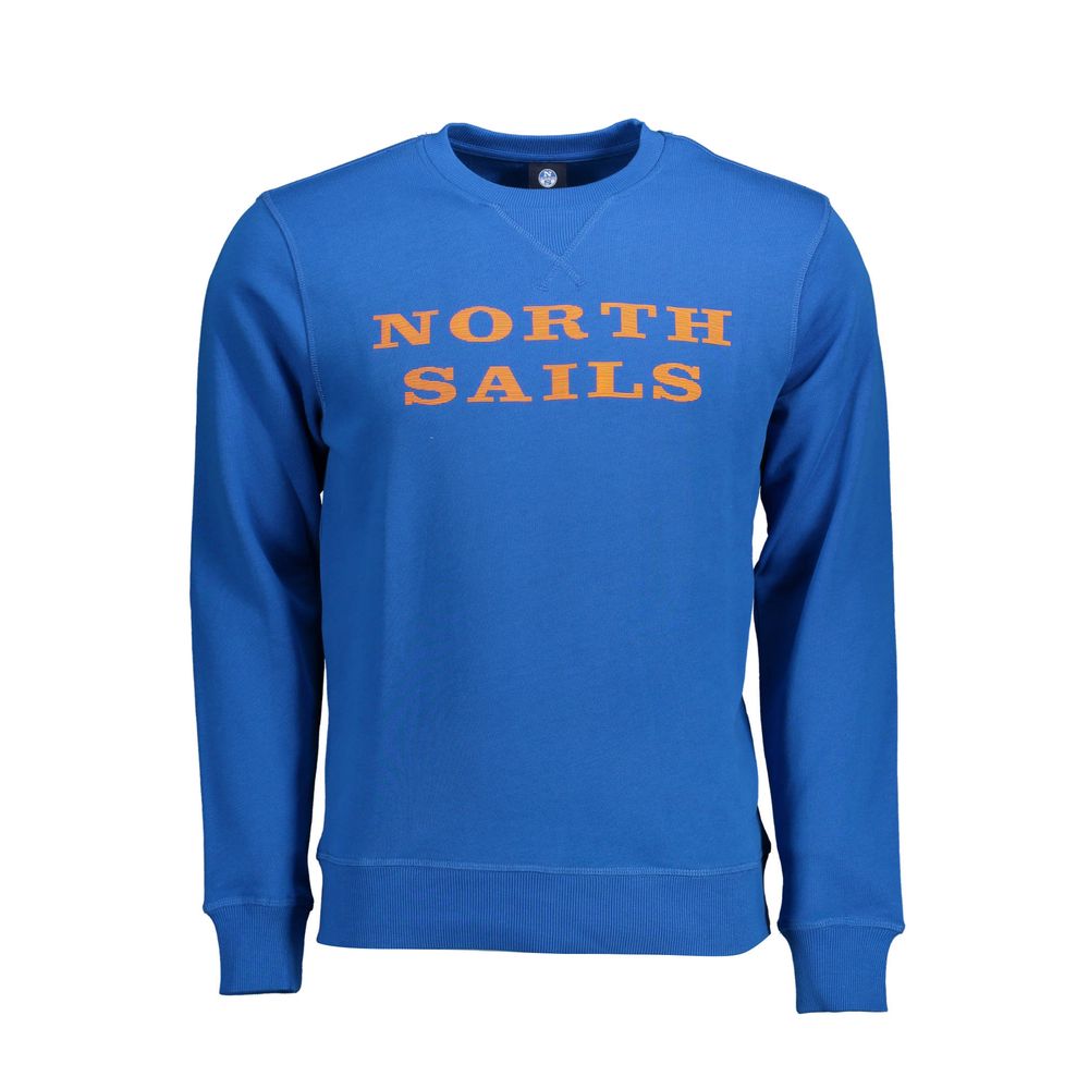 Blauer Baumwollpullover für Herren