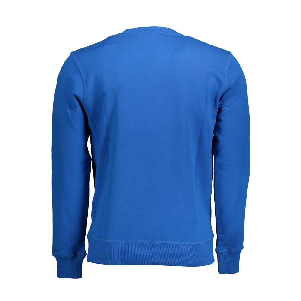 Blauer Baumwollpullover für Herren