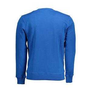 Blauer Baumwollpullover für Herren