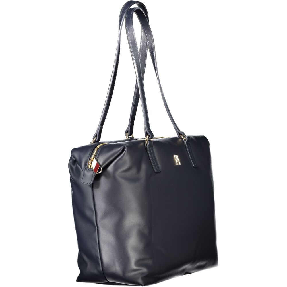 Blaue Polyester Damen Handtasche