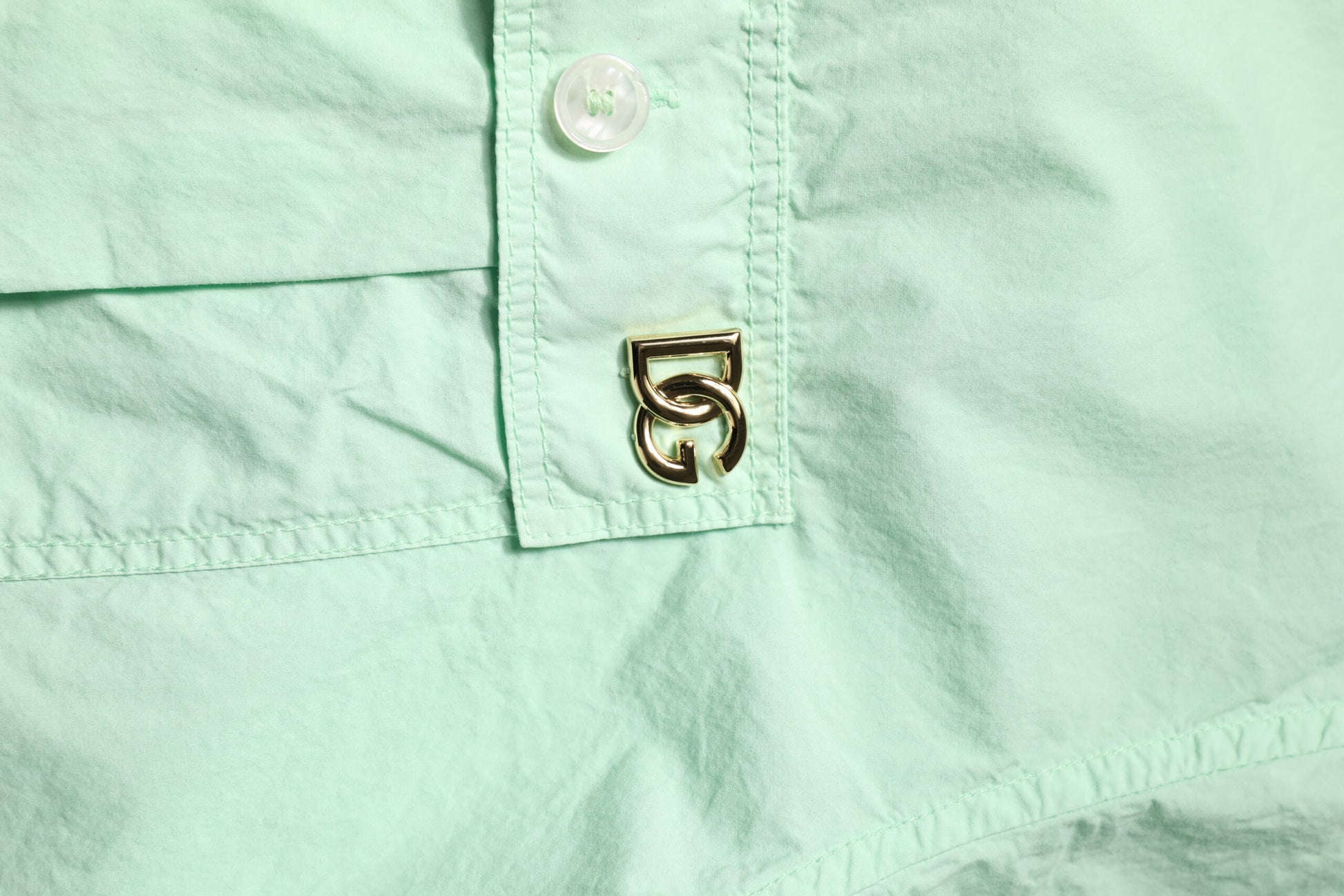 Dolce & Gabbana Green Cotton Short Sleeves Men Casual Shirt