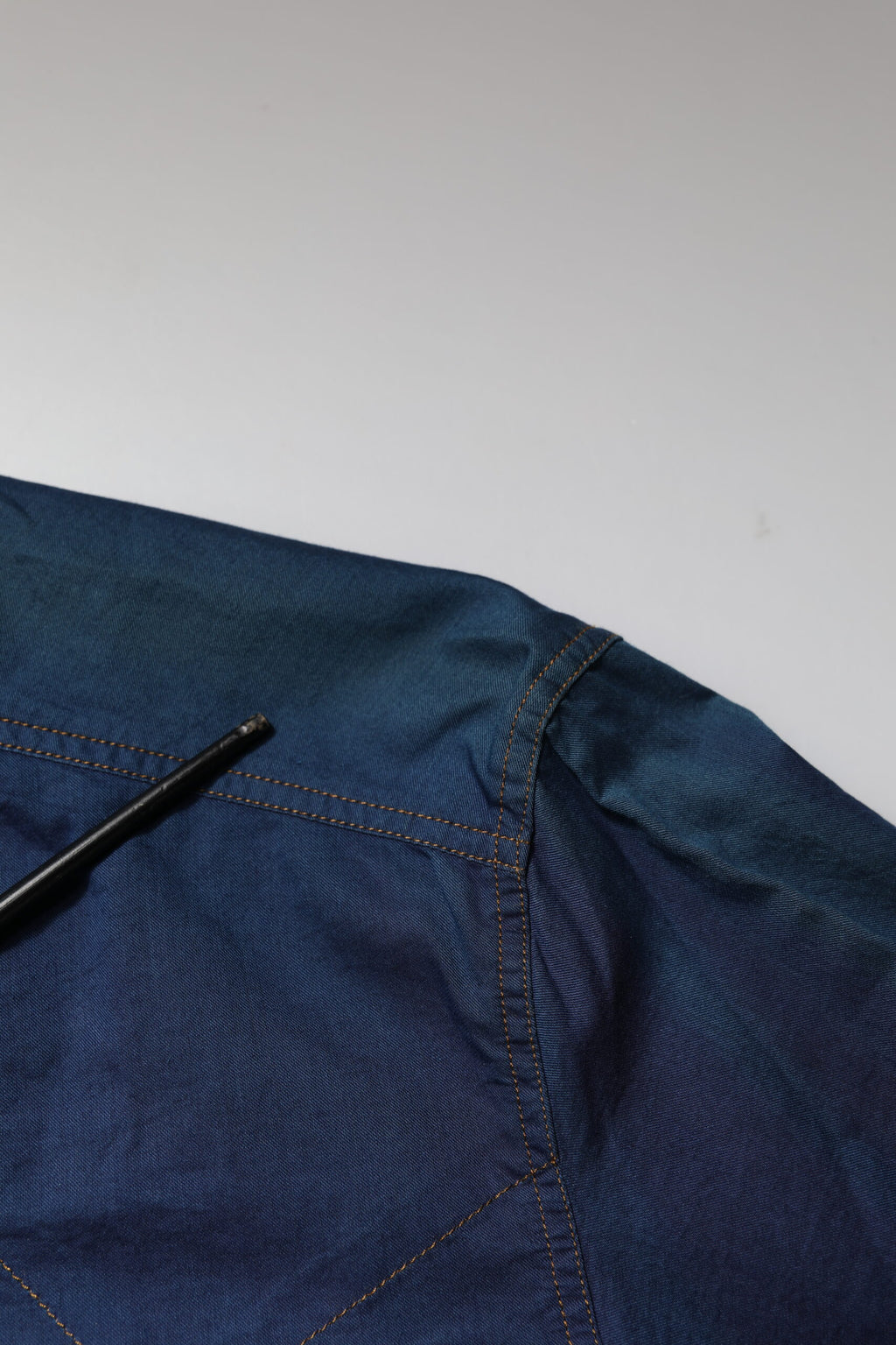 Dolce & Gabbana Blue Cotton GOLD Long Sleeves Casual Shirt