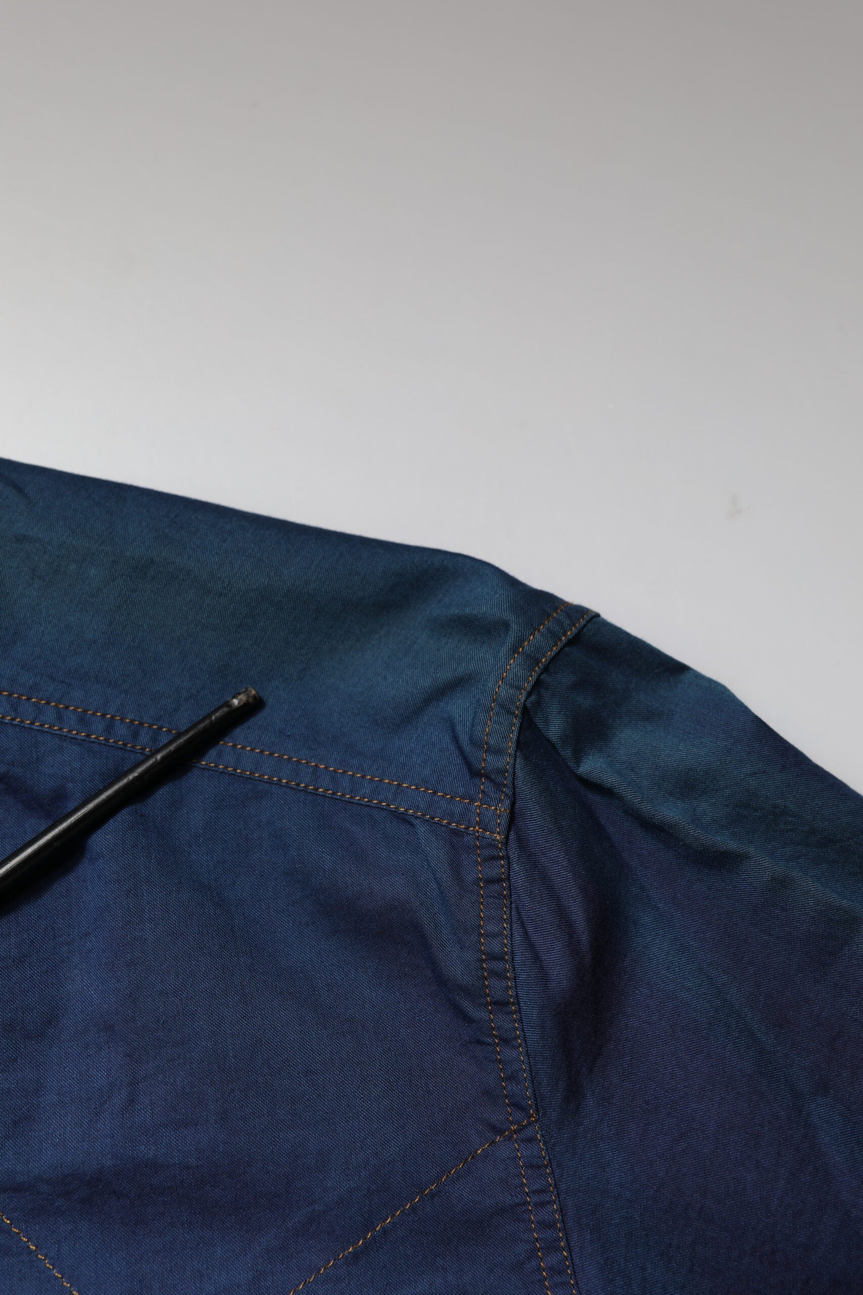 Dolce & Gabbana Blue Cotton GOLD Long Sleeves Casual Shirt