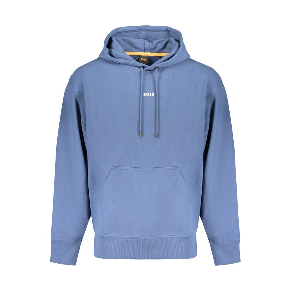 Blauer Baumwollpullover