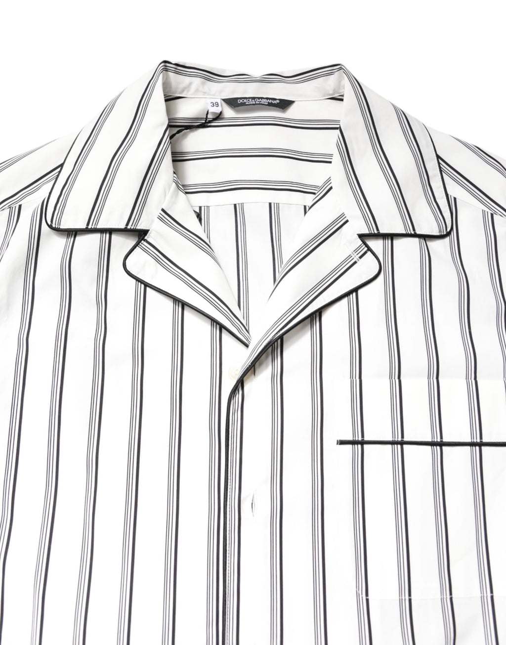 Weißes gestreiftes Lounge-Pyjama-Nachtwäsche-Shirt