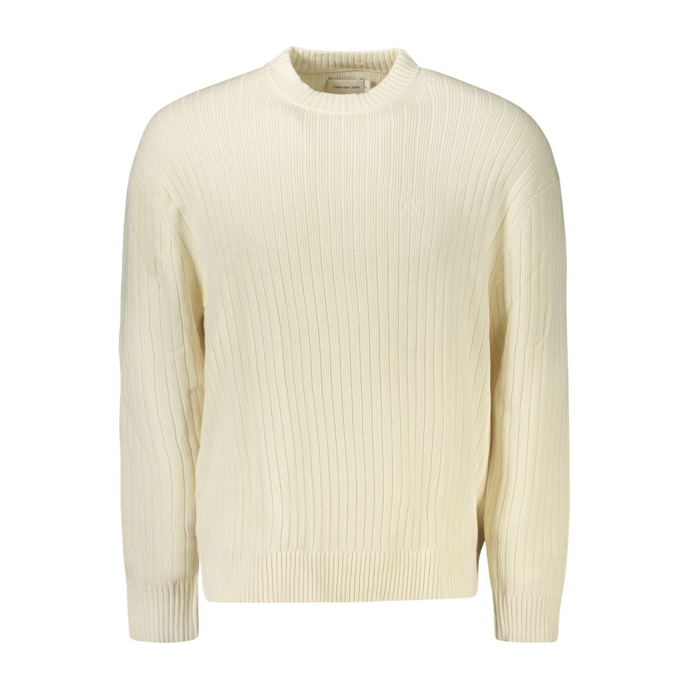 Weißer Baumwollpullover für Herren