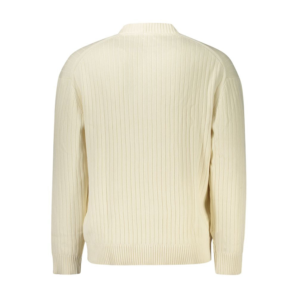 Weißer Baumwollpullover für Herren
