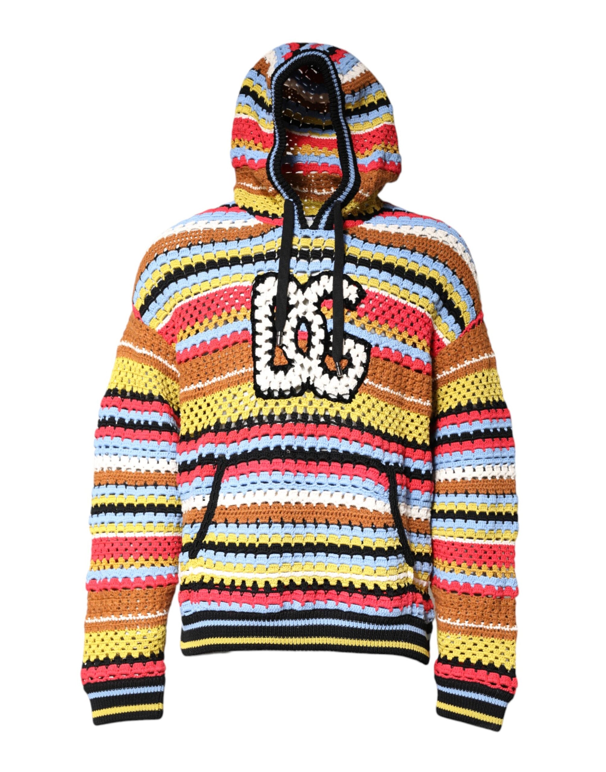 Mehrfarbiger Kapuzenpullover aus Baumwolle