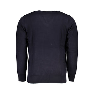 Blauer Nylonpullover