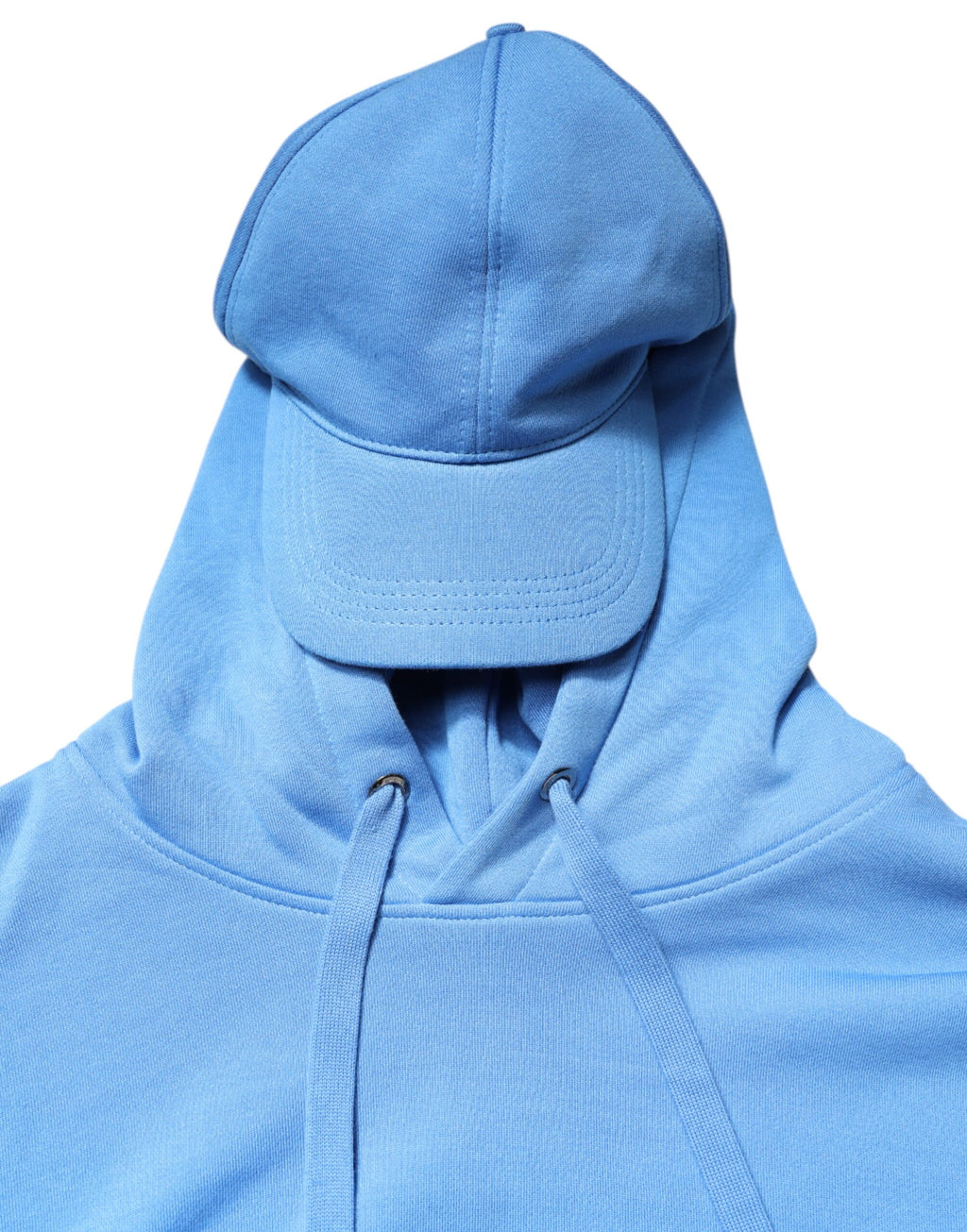Blauer Baumwoll-Kapuzenpullover für Herren