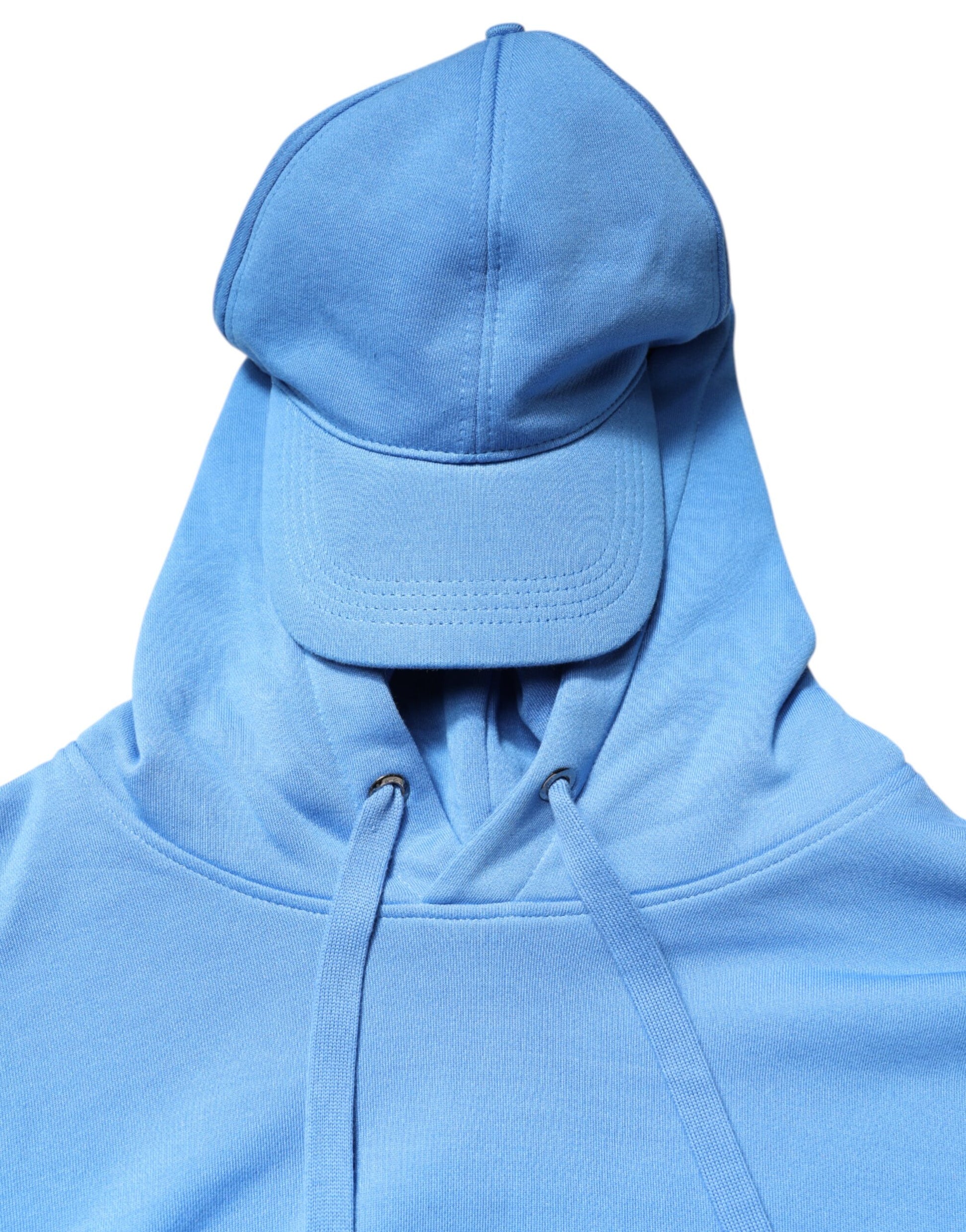 Blauer Baumwoll-Kapuzenpullover für Herren