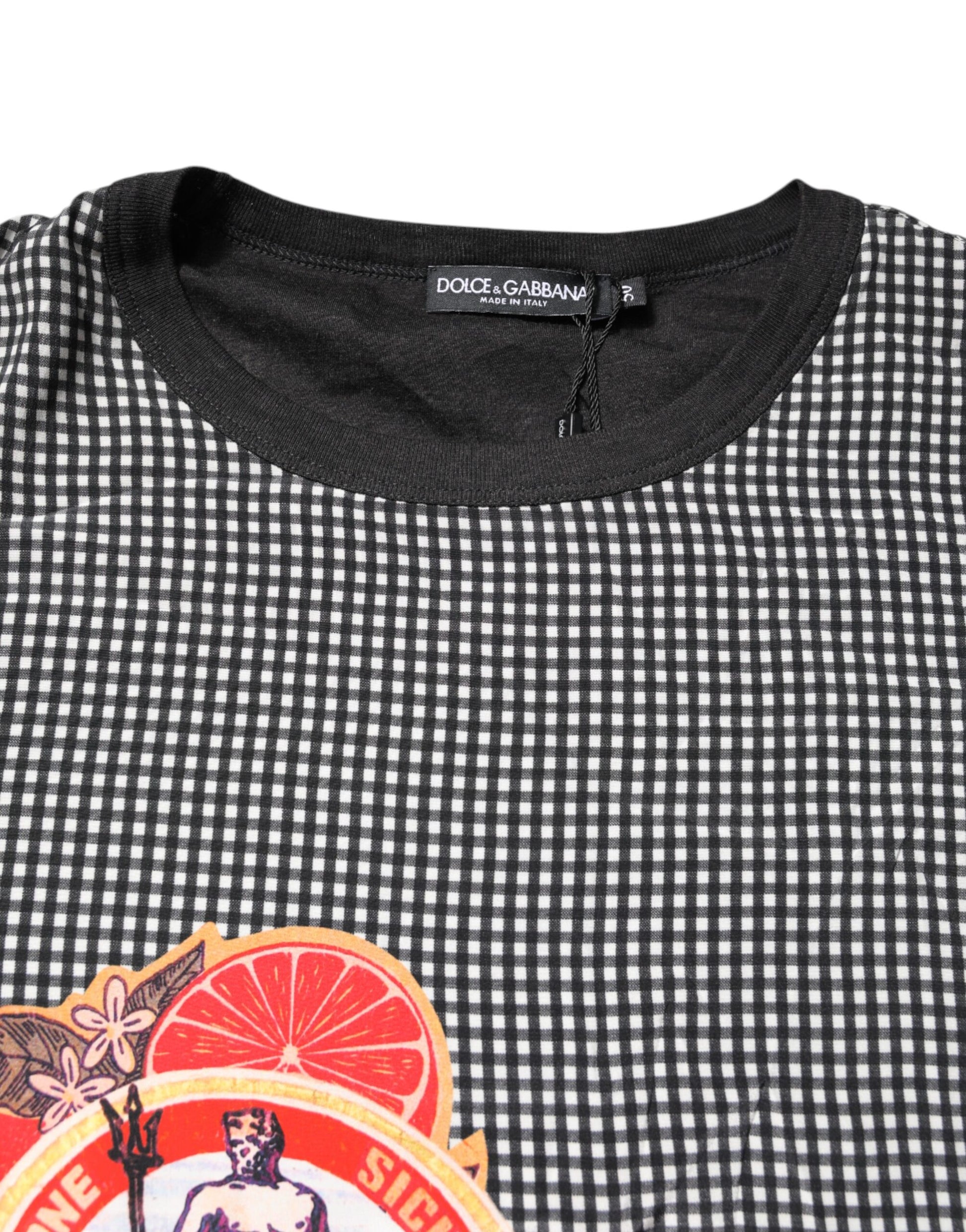 Schwarzes Kurzarm-T-Shirt mit Grafikdruck