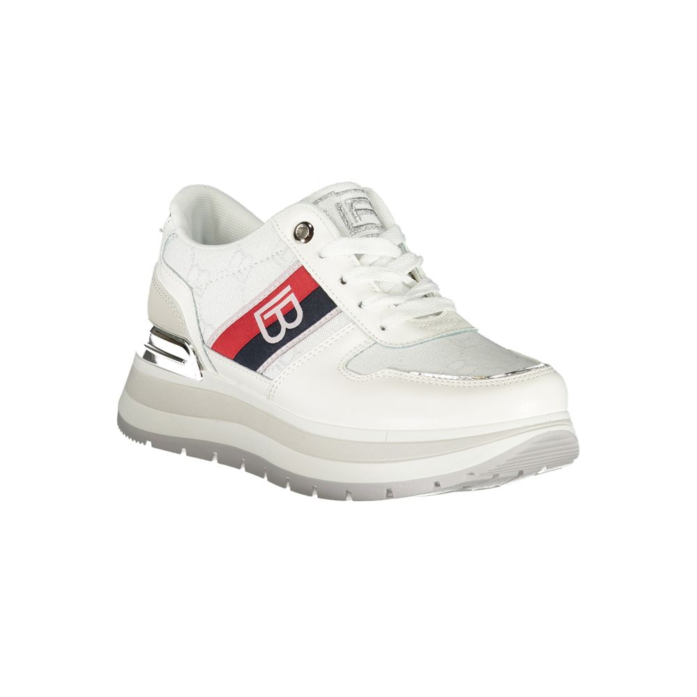 Weiße Polyester Damen Sneaker