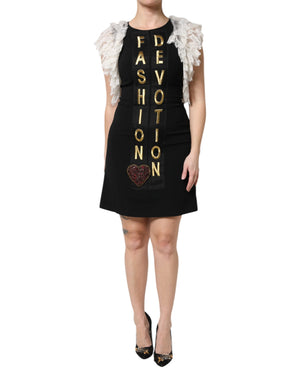 Schwarzes, verziertes Minikleid von Fashion Devotion