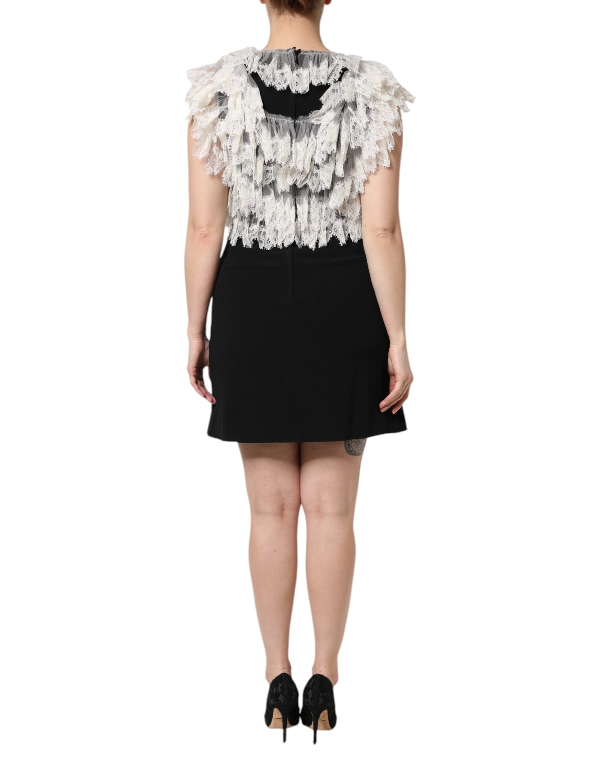 Schwarzes, verziertes Minikleid von Fashion Devotion