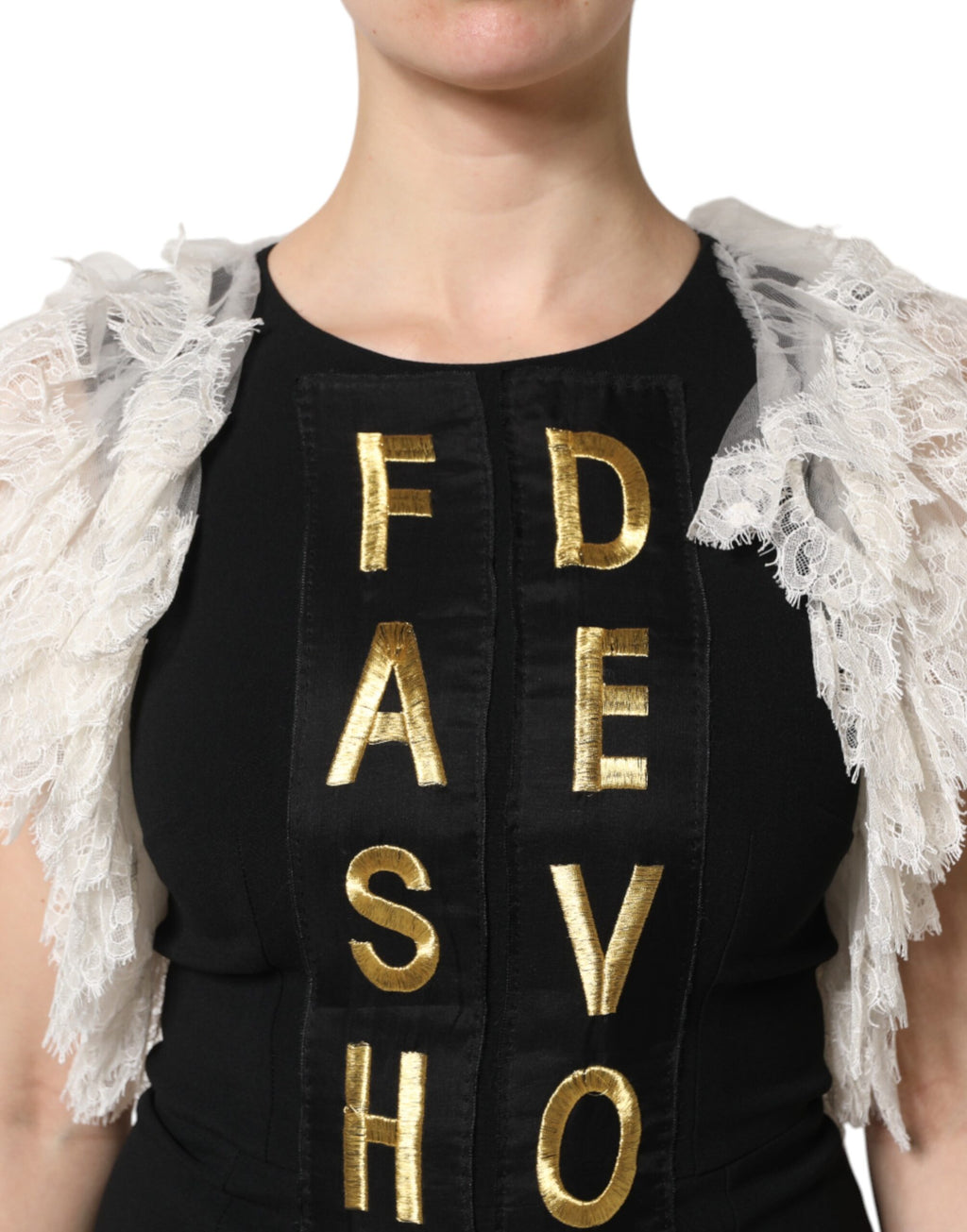 Schwarzes, verziertes Minikleid von Fashion Devotion