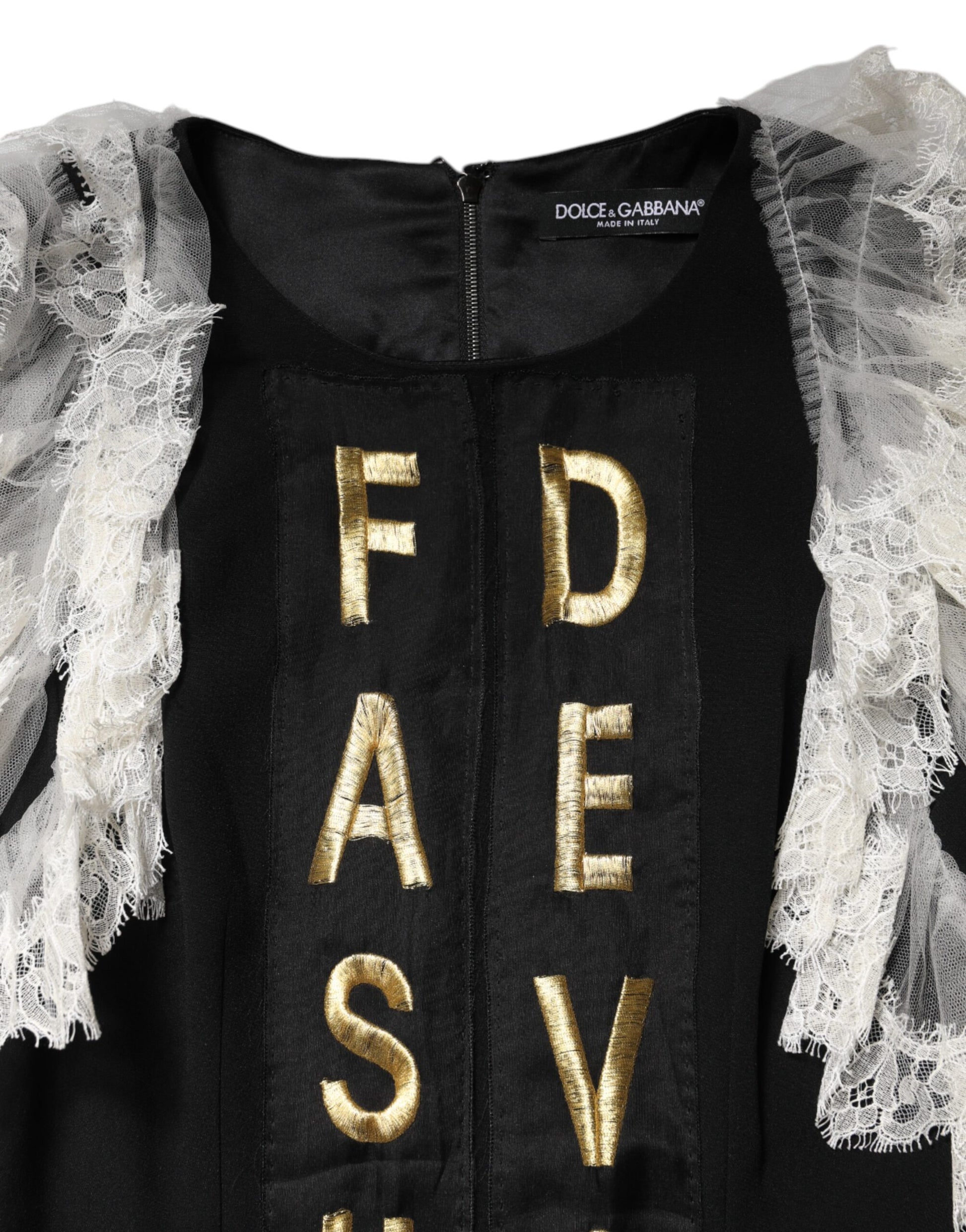 Schwarzes, verziertes Minikleid von Fashion Devotion