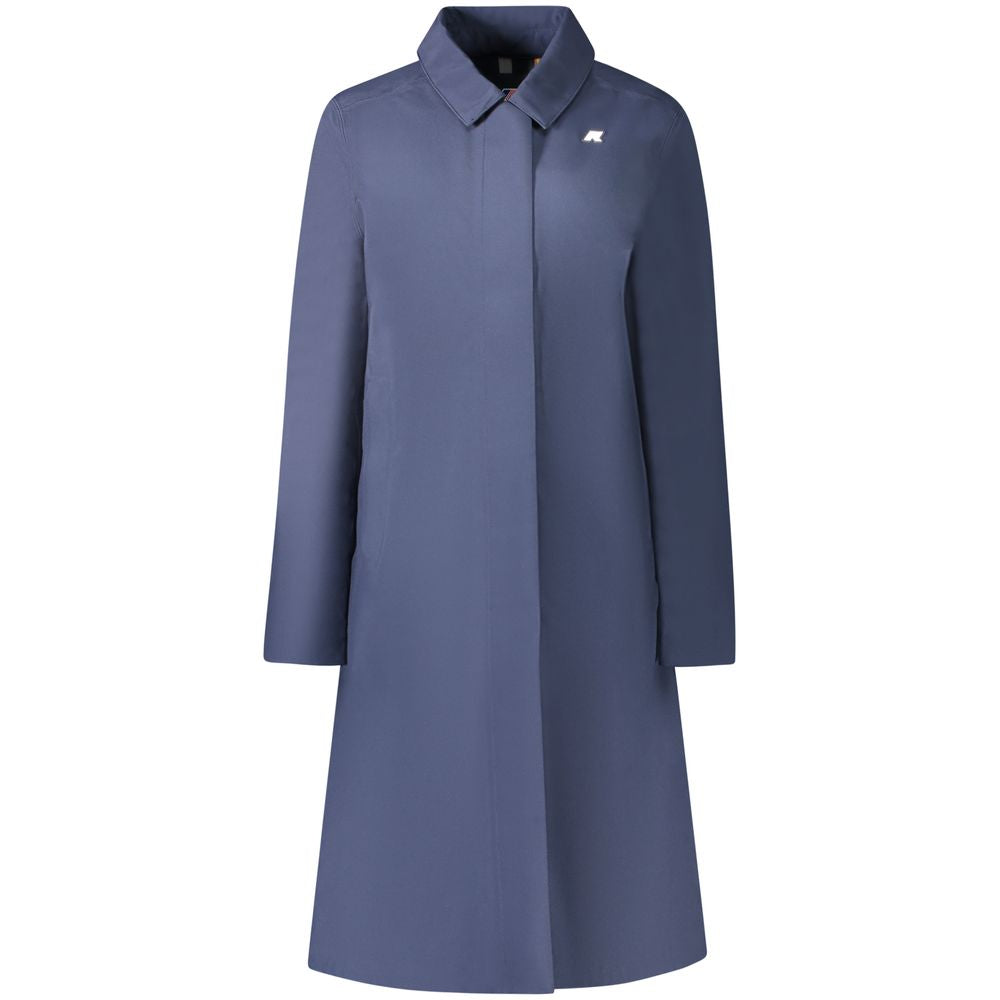 Blauer Polyester-Damenmantel