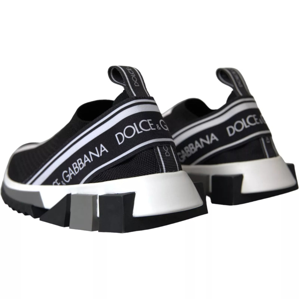 Schwarz-Weiß-Slipper Sorrento Sneakers Schuhe