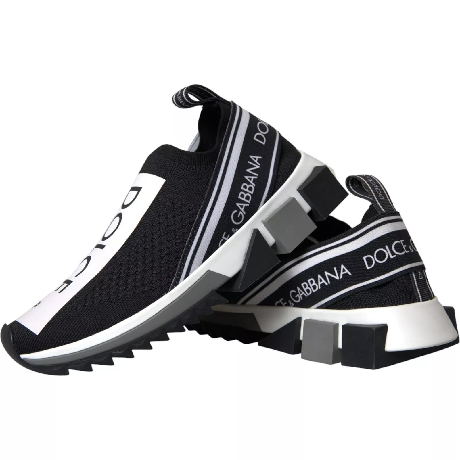 Schwarz-Weiß-Slipper Sorrento Sneakers Schuhe