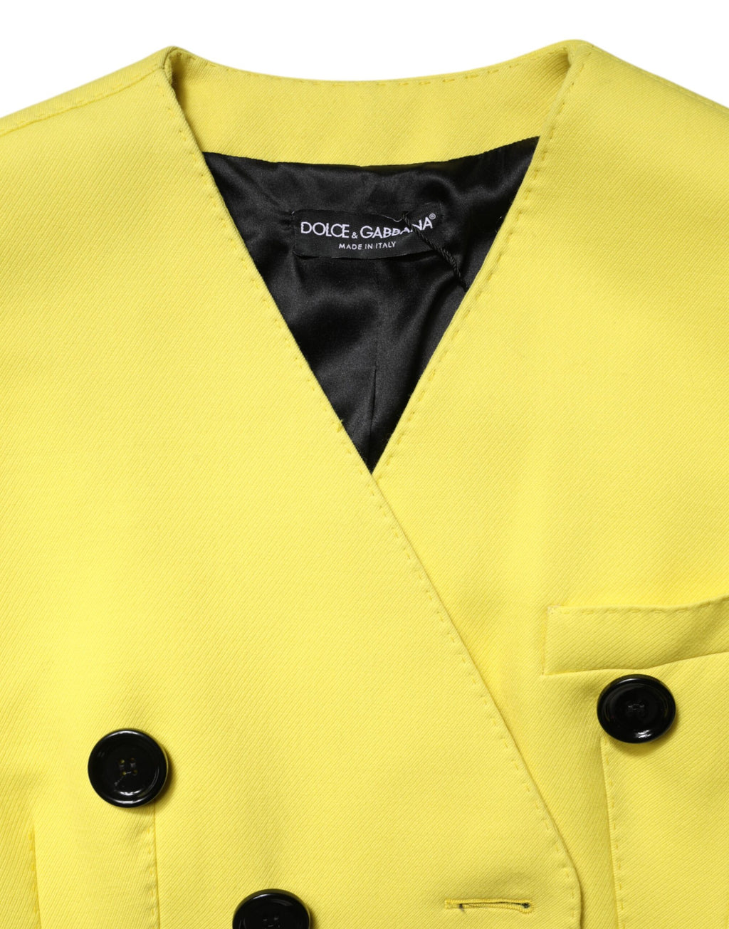 Dolce & Gabbana Yellow Double Breasted Trench Coat Jacket