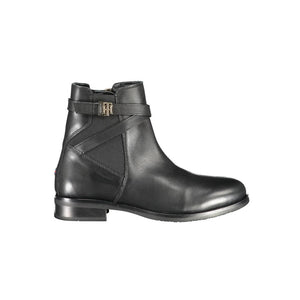 Schwarze Lederstiefel für Damen