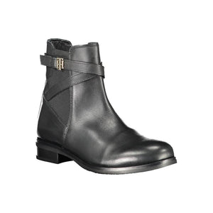 Schwarze Lederstiefel für Damen