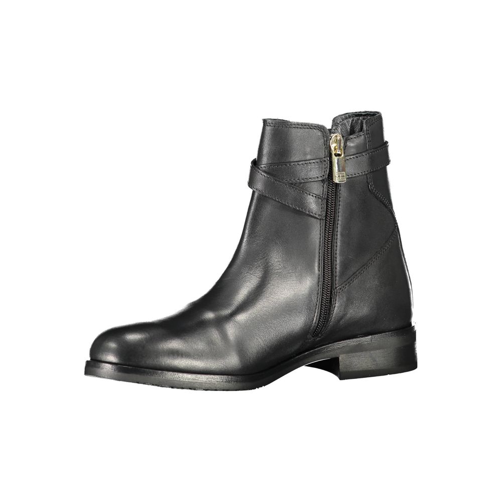 Schwarze Lederstiefel für Damen