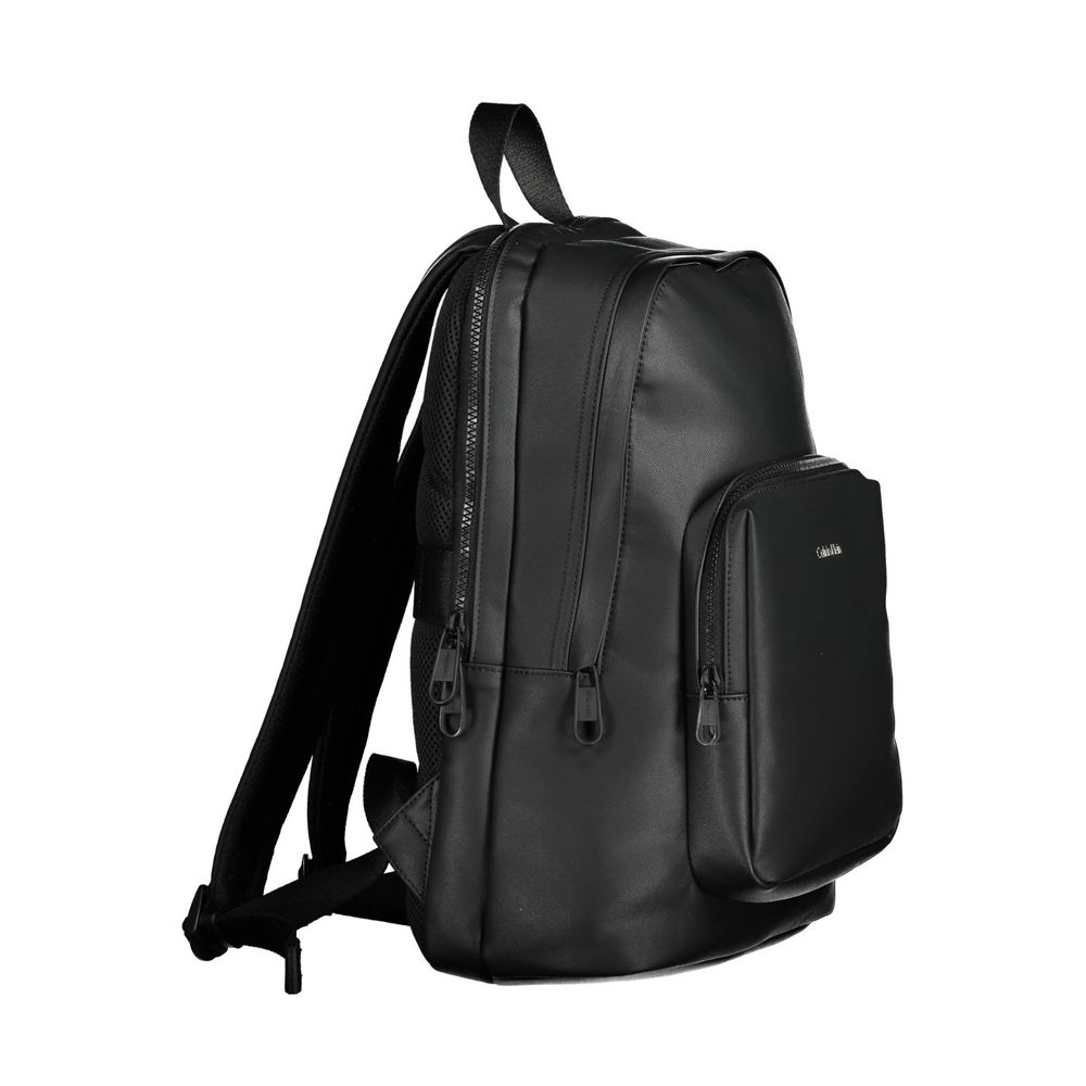 Schwarzer Polyester Herren Rucksack