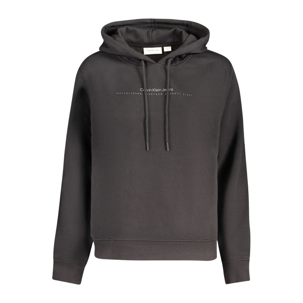 Schwarzer Baumwollpullover für Damen