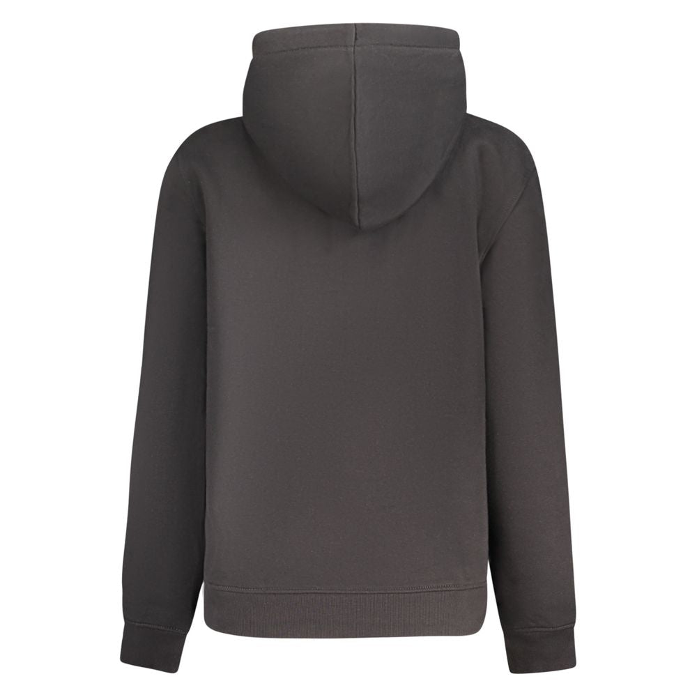 Schwarzer Baumwollpullover für Damen
