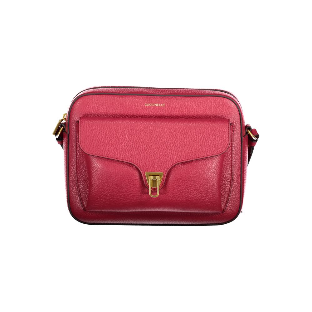Rote Lederhandtasche
