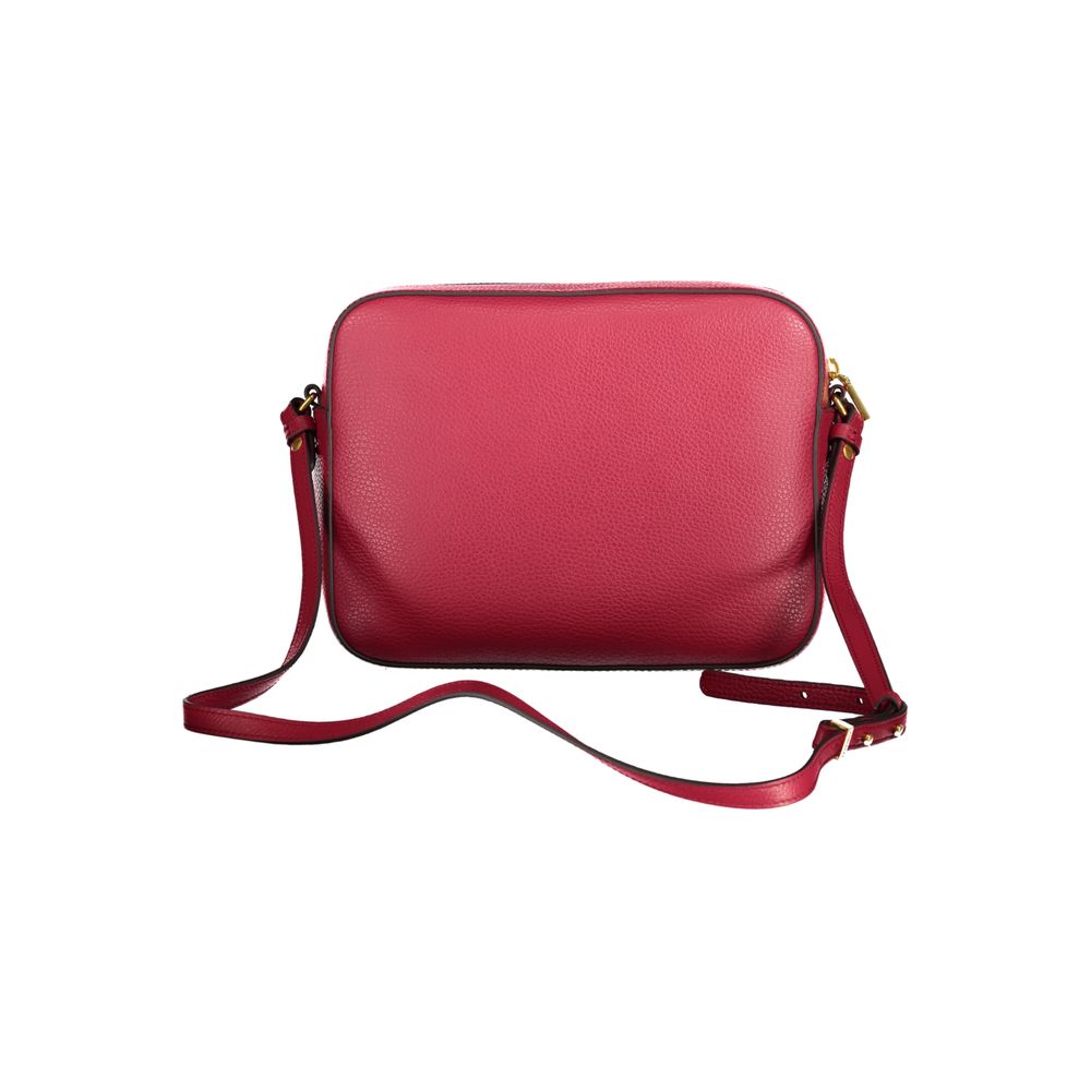 Rote Lederhandtasche