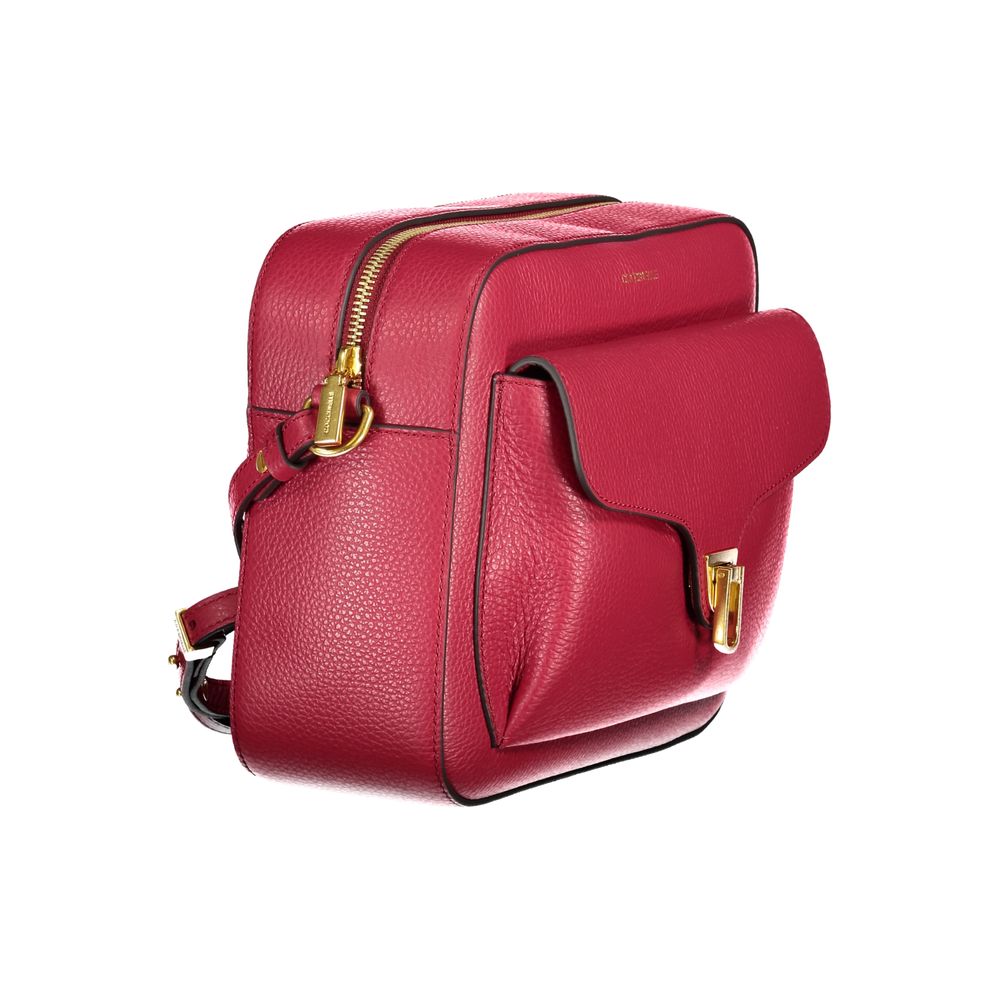 Rote Lederhandtasche