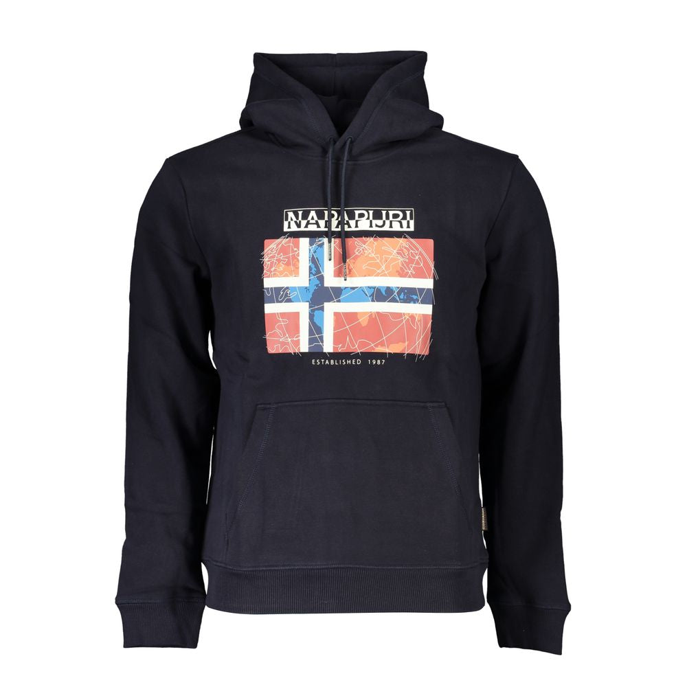 Blauer Baumwollpullover für Herren