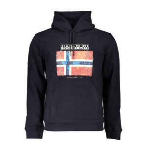 Blauer Baumwollpullover für Herren