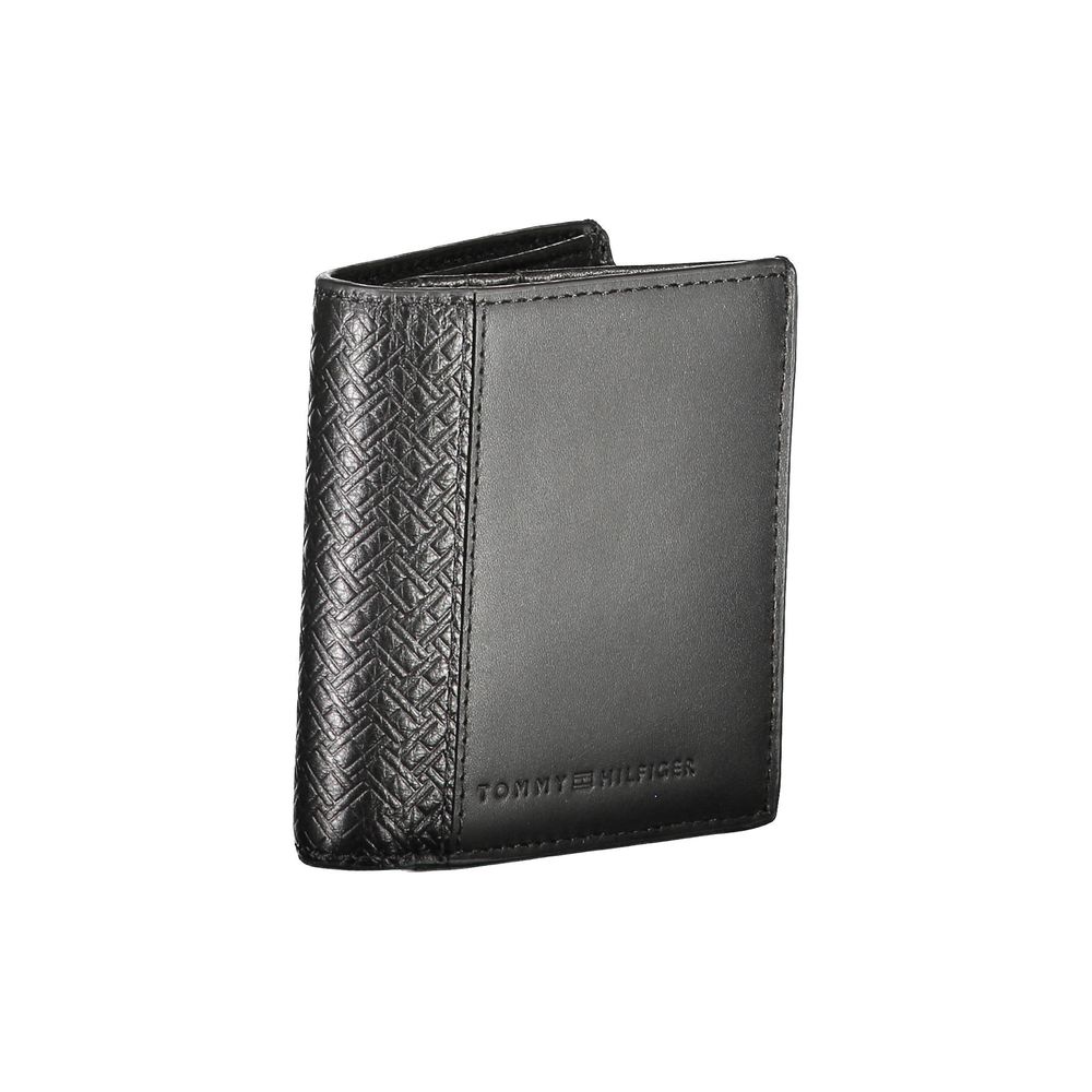 Schwarzes Leder Herren Portemonnaie