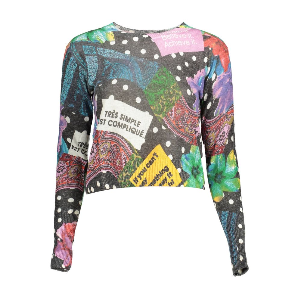 Schwarzer Acryl-Damenpullover