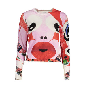 Rosa Viskose Damen Pullover